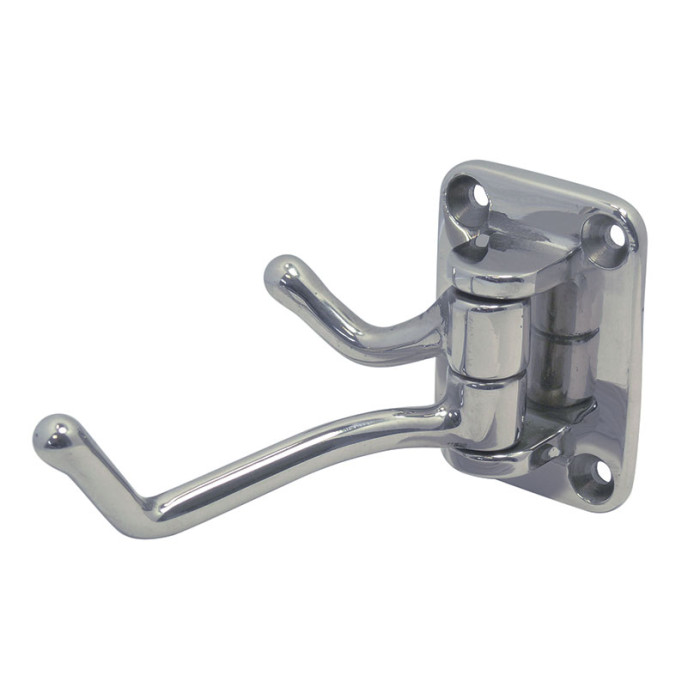 Kleiderhaken 2-fach schwenkbar 90 mm Edelstahl-304 (A2) main product photo