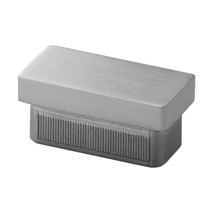 Flache Endkappe Square Line, Easy Hit, 60 x 30 x 2,6 mm, Modell 5728, Edelstahl main product photo