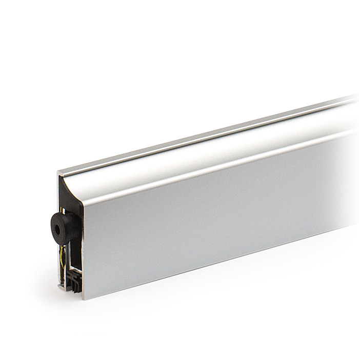 Absenkdichtung für Glastür, selbstklebend Clarita DIN links 1100 mm silber matt eloxiert main product photo