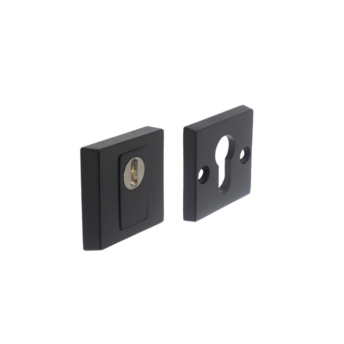 Intersteel Sicherheitsrosette SKG*** mit Zylinderschutz mattschwarz Edelstahl-304 main product photo