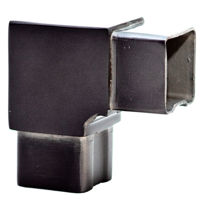 Eckverbinder für Rohr 40 x 40 x 2,0 mm fest Edelstahl anthrazitgrau Modell 4203 main product photo