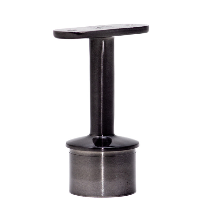 Geländerhalter 42,4 x 2,0 mm für Flachträger Edelstahl anthrazitgrau Modell 0342 main product photo