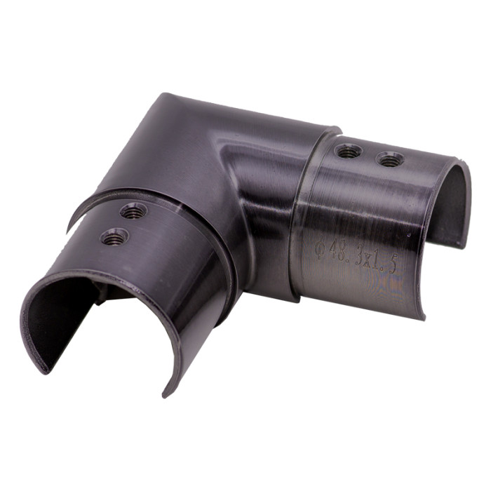 Eckverbinder für Rohr 48,3 x 1,5 mm fest Edelstahl anthrazitgrau Modell 1202 main product photo