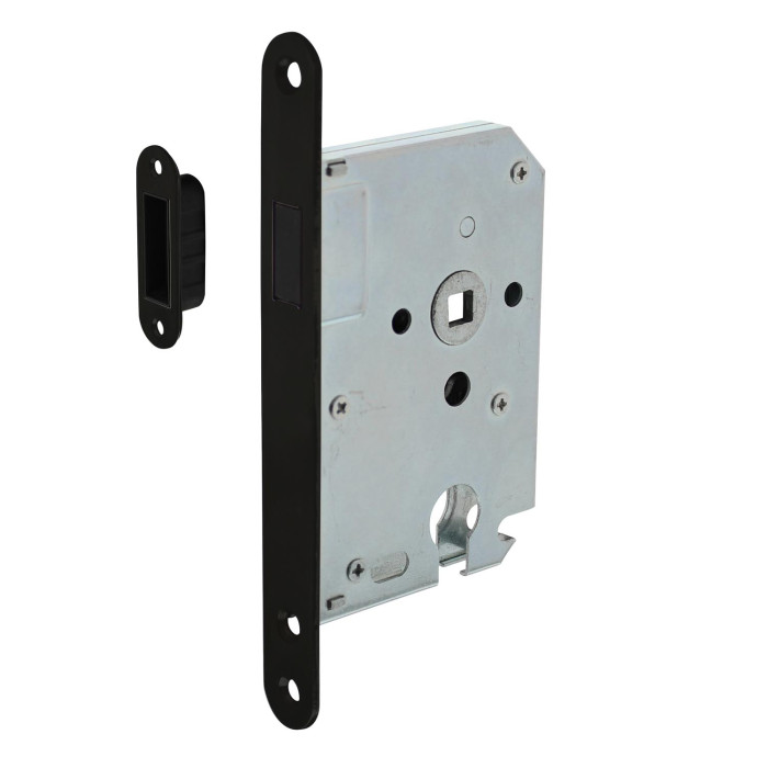 Intersteel Residential Magnetzylinder Tag- und Nachtschloss 55mm, Frontplatte abgerundet schwarz main product photo