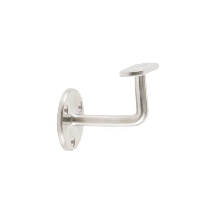 Hausmarke Handlaufhalterung flach Edelstahl matt poliert Modell 0100 main product photo
