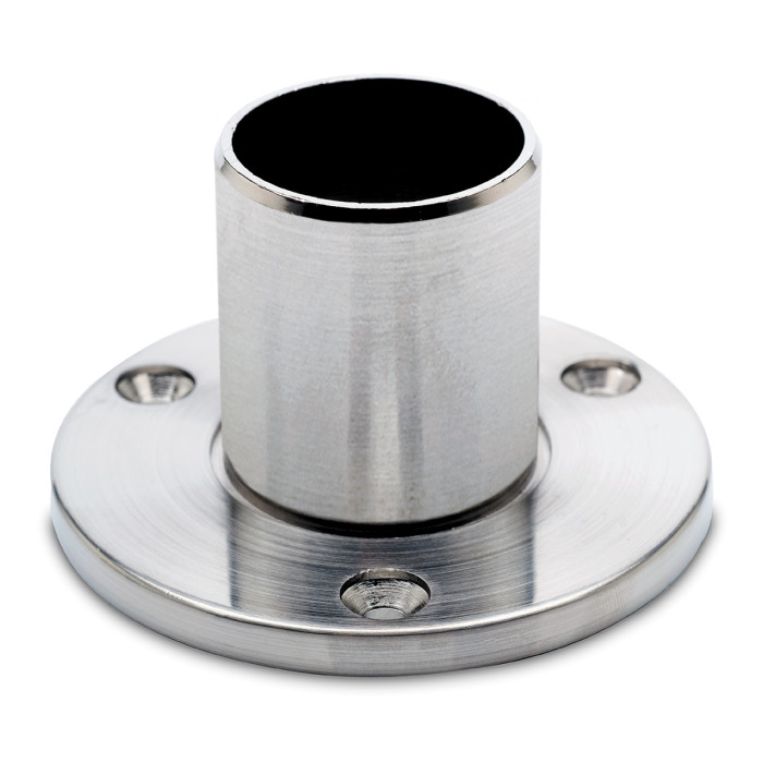 Wand- und Bodenflansch Walda 38,1 mm (1,5") Edelstahl Design Material Zamak main product photo