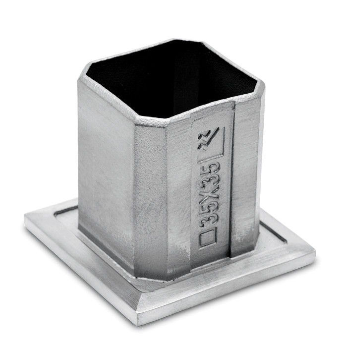Rohrbefestigungshülse Sibille 35 x 35 mm Edelstahl Design Material Edelstahl main product photo