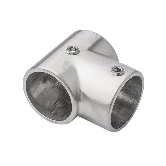 T-koppeling kort voor buis 28 mm RVS-316 mat geslepen Edelstahl-316 main product photo