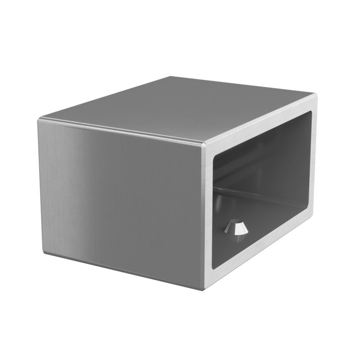 Wandflansch 90 Grad für Rohr 40 x 20 x 2,0 mm fest Edelstahl matt geschliffen Modell 4504 main product photo