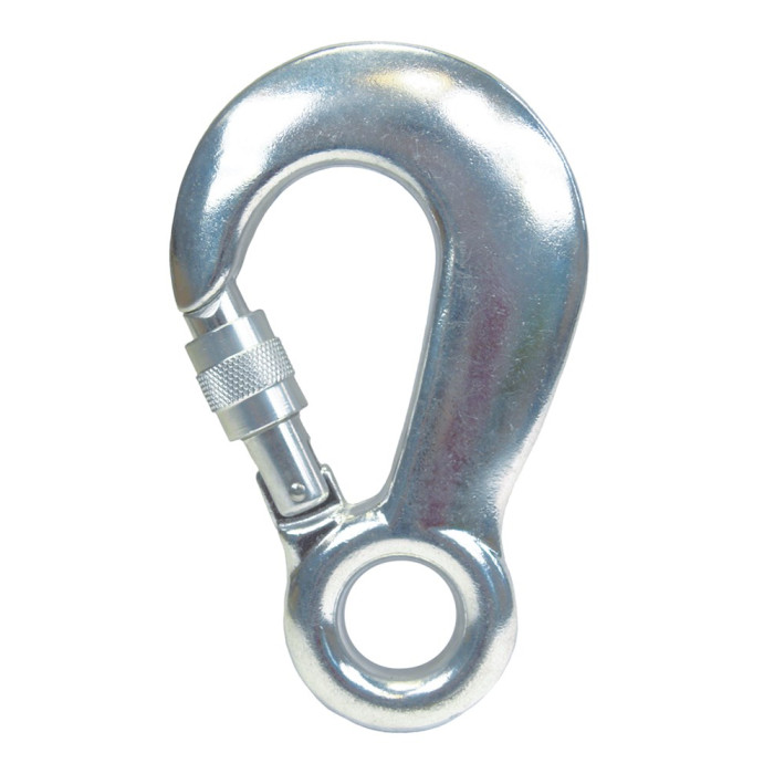 Karabinerhaken mit Sicherungsmutter 130 x 80 mm Aluminium main product photo