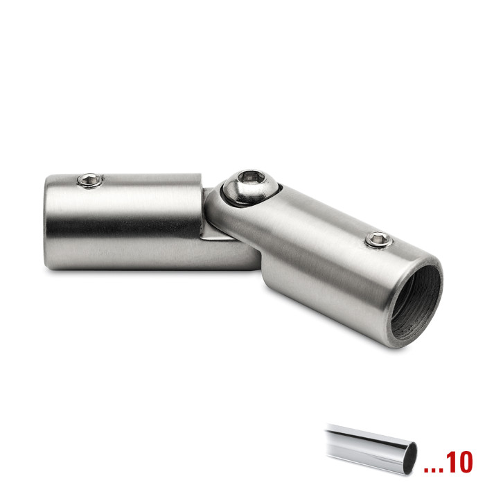 Rohrverbinder für Rohr Ø 19,0 mm, variabel Manuela Chrom Design Material Edelstahl main product photo