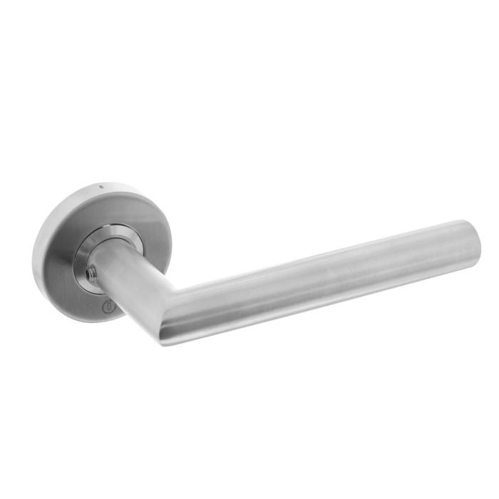 Intersteel Türgriff Ecke 90° aufgehängt an Rosette Ëœ53x10 mit Ring Edelstahl gebürstet main product photo