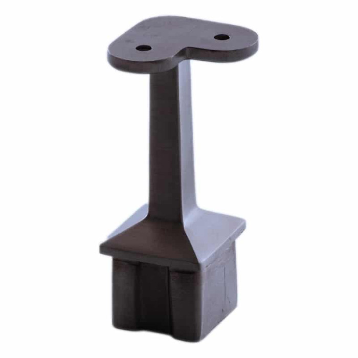 Geländerhalter 90° 40 x 40 x 2,0 mm für Flachträger Edelstahl anthrazitgrau Modell 4342 main product photo