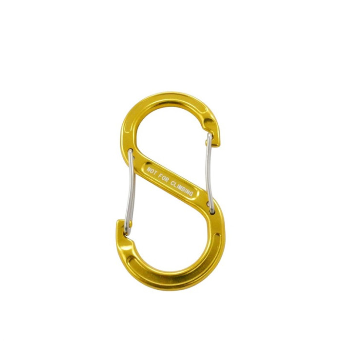 Alu S-Haken mit Sicherung 60 x 30 mm gelb Aluminium main product photo