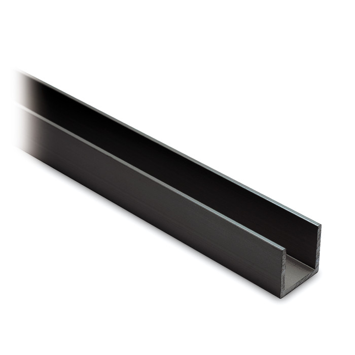 U-Profil 15 x 15 x 15 mm Aluminium Schwarz Design main product photo