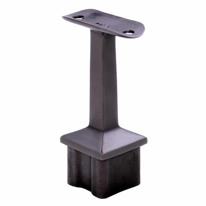 Geländerhalter 40 x 40 x 2,0 mm für Trägerrohr 42,4 mm Edelstahl anthrazitgrau Modell 4342 main product photo