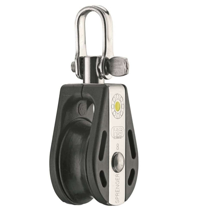 Sprenger S-Block 8mm mit Gleitlager mit Wirbelschäkel Edelstahl-304 (A2) main product photo