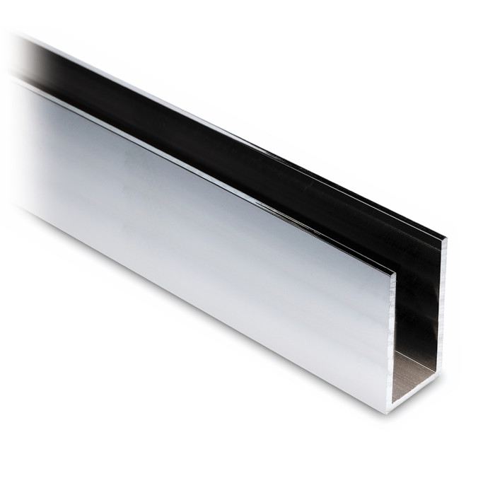 U-Profil 40 x 20 x 40 mm Chrom Design Material Aluminium main product photo