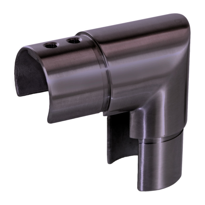 Eckverbinder für Rohr 42,4 x 1,5 mm massiv Edelstahl anthrazitgrau Modell 1203 main product photo