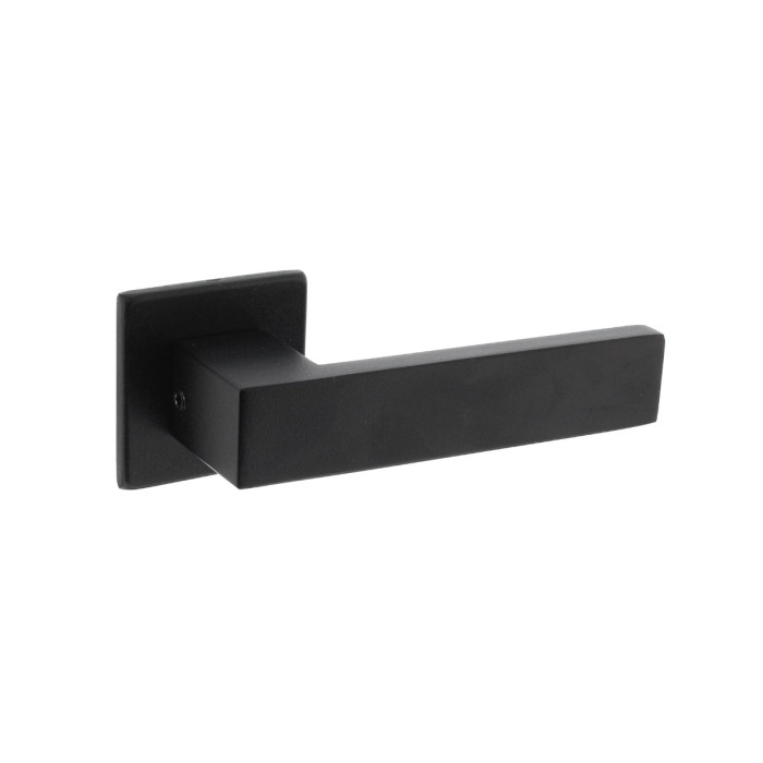 Intersteel Türgriff Amsterdam auf quadratischer Rosette 50x50x5 mm mattschwarz Edelstahl-304 main product photo