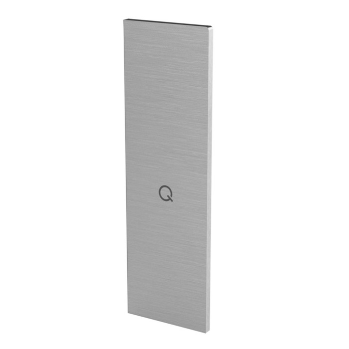 Endkappe Easy Glass Starke Seitenmontage für Treppenpodest links 265 x 105 mm Modell 8633 Aluminium (eloxiert) main product photo