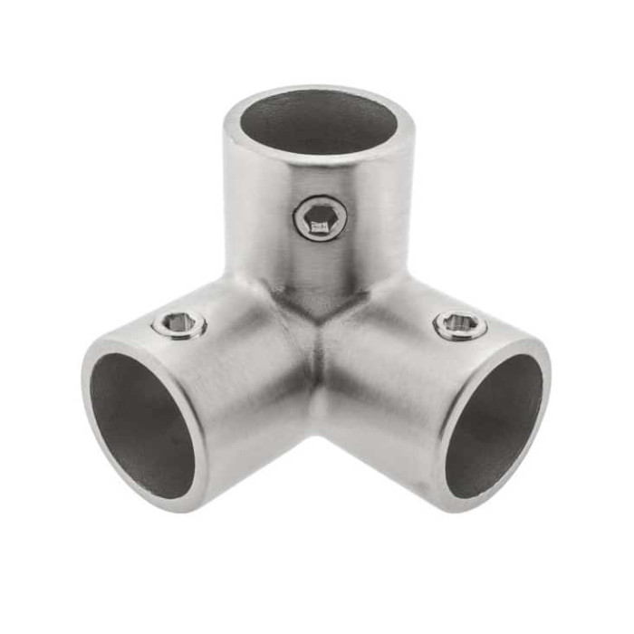 Hoekverbinder voor buis 28 mm RVS-316 mat geslepen Edelstahl-316 main product photo