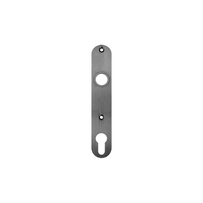 Drückerplatte massiv für Schlossabstand 92 mm matt geschliffen Edelstahl main product photo