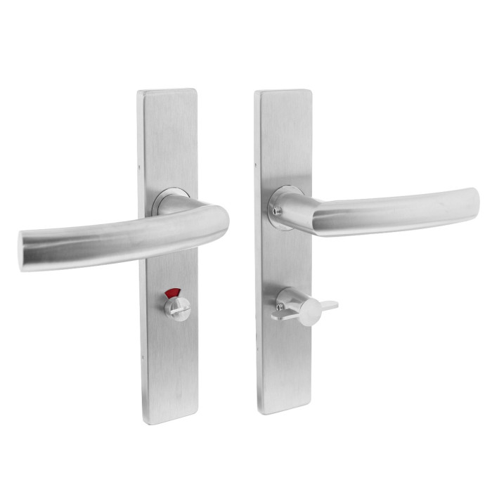 Intersteel Türgriff Block auf rechteckigem Schild Toiletten-/Badezimmerschloss 63 mm Edelstahl gebürstet main product photo