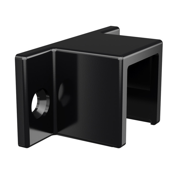 Wandflansch für U-Profilrohr 33 x 39 mm fest Edelstahl schwarz Modell 6515 main product photo