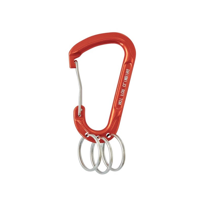 Alu-Karabinerhaken mit Schlüsselringen 76 x 45 mm orange Alu/Stahl main product photo