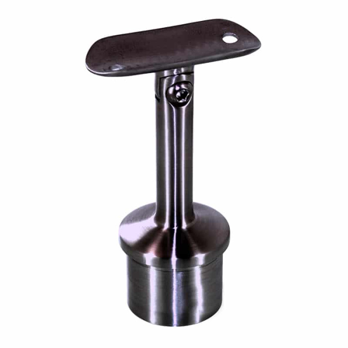 Geländerhalter verstellbar 42,4 x 2,0 mm Trägerrohr 42,4 mm Edelstahl anthrazit-grau Modell 0442 main product photo