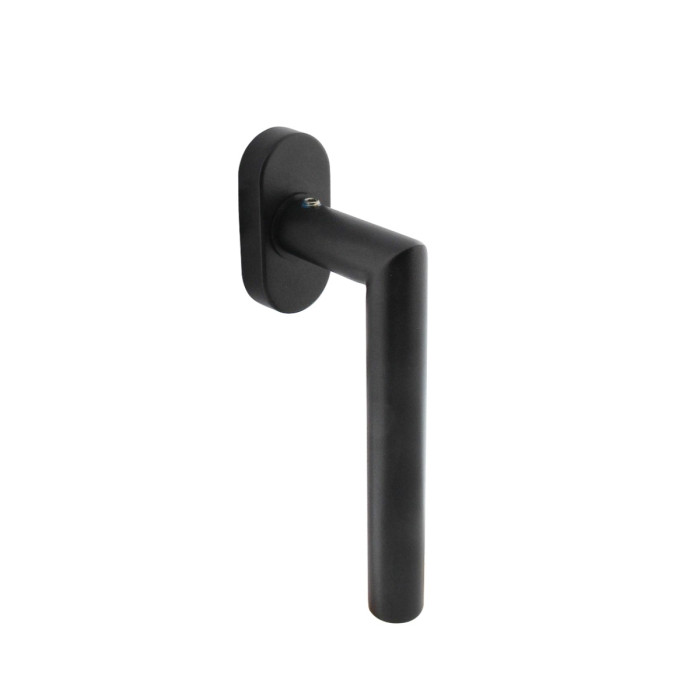 Intersteel Fenstergriff Jura auf ovaler Rosette schwarz Edelstahl-304 main product photo