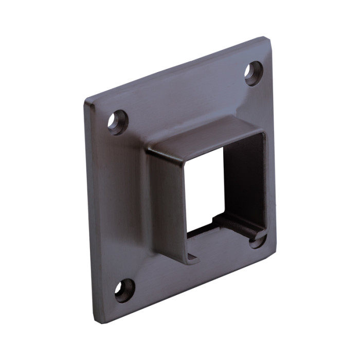 Wandflansch für U-Profilrohr 40 x 40 mm fest Edelstahl anthrazitgrau Modell 4183 main product photo