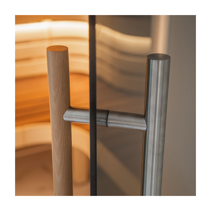 Türgriff für Sauna, Buchenholz innen Gittan 300 mm 19,0 mm Schwarz Design main product photo