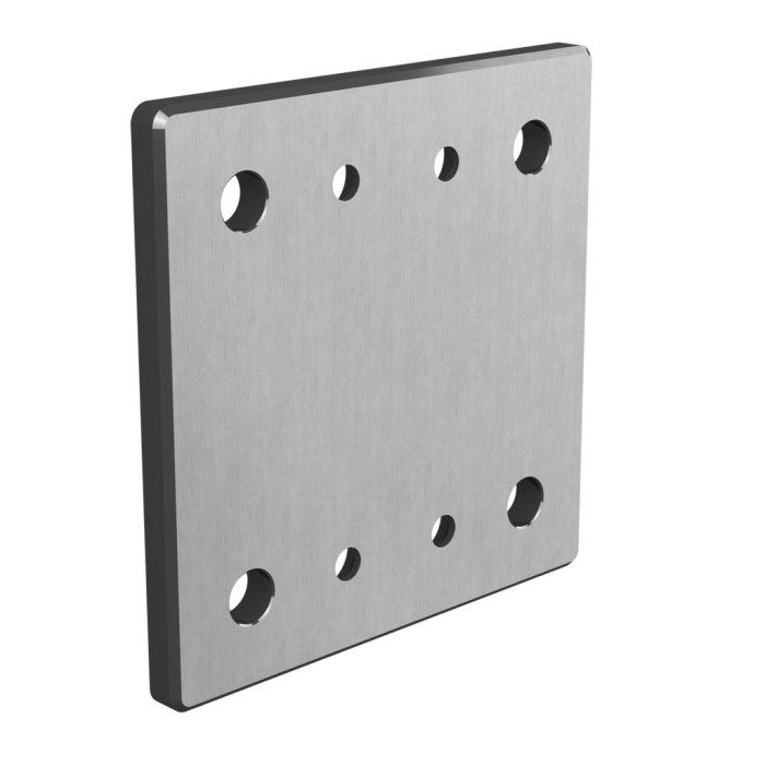 Wandplatte 150 x 150 mm Edelstahl Modell 3508 main product photo
