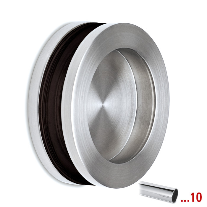 Griffmuschel für Glastür Alieonor Chrom Design Material Edelstahl main product photo