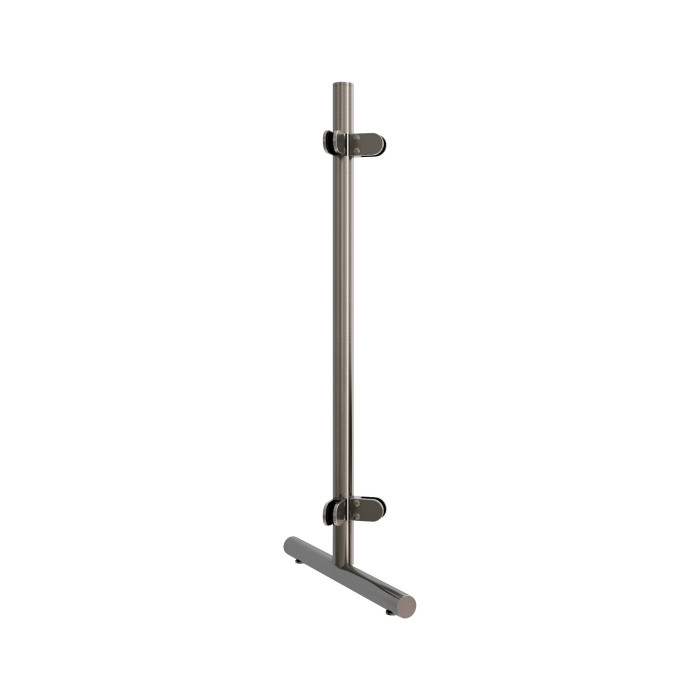 Mobiler Hygieneschutzpfosten Keyana Edelstahl Design Material Zamak Eckpfosten 90° main product photo