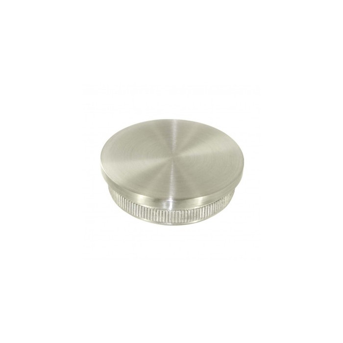 Hausmarke Endkappe flach, Rohr 42,4 x 2,0 mm, Modell 5732, Edelstahl main product photo