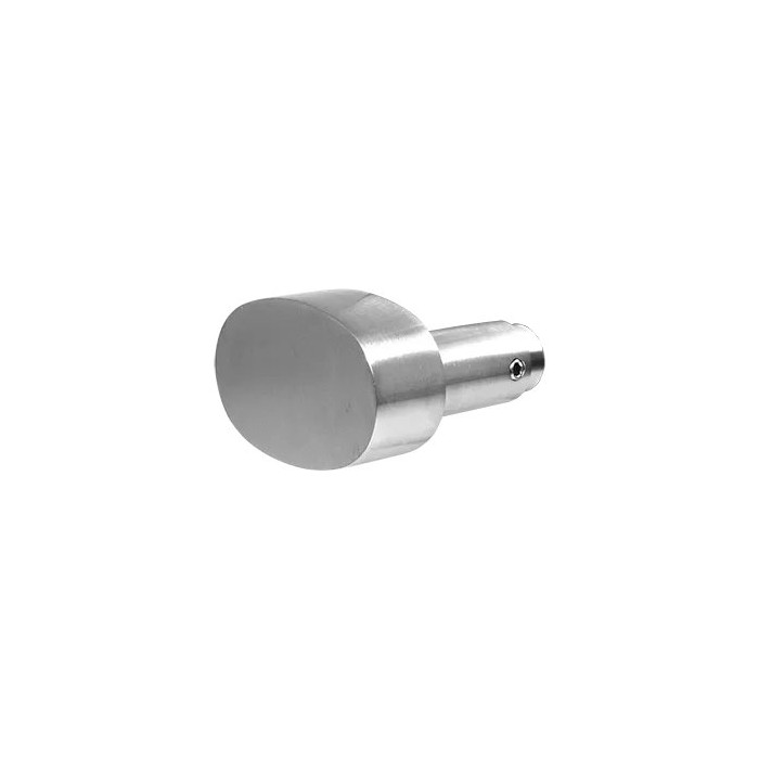 Knopf oval, matt poliert Edelstahl main product photo