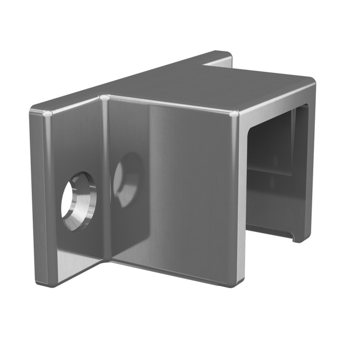 Wandflansch für U-Profilrohr 33 x 39 mm fest Edelstahl matt geschliffen Modell 6515 main product photo