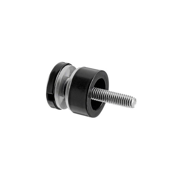 Glasadapter Ø 30 mm flach Länge M8 Zinkdruckguss schwarz beschichtet Modell 0746 main product photo