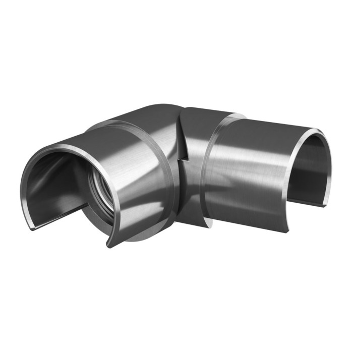 Winkelverbinder variabel -95 - +45 Grad für Rohr 48,3 x 1,5 mm fest Edelstahl matt geschliffen Modell 6312 main product photo