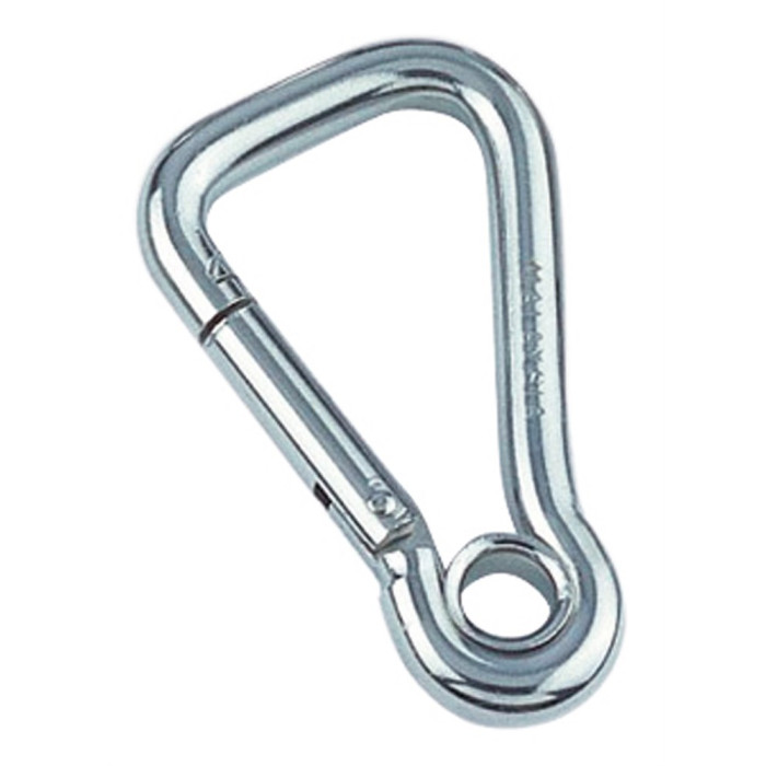 Karabinerhaken asymmetrisch mit Kausche 5 x 50 mm Edelstahl-316 (A4) main product photo
