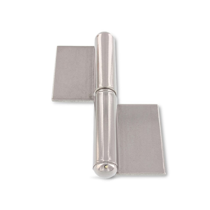 Anschweißscharnier 2-tlg. mit langen Flügeln 115 mm Rechts Edelstahl-304 (A2) main product photo