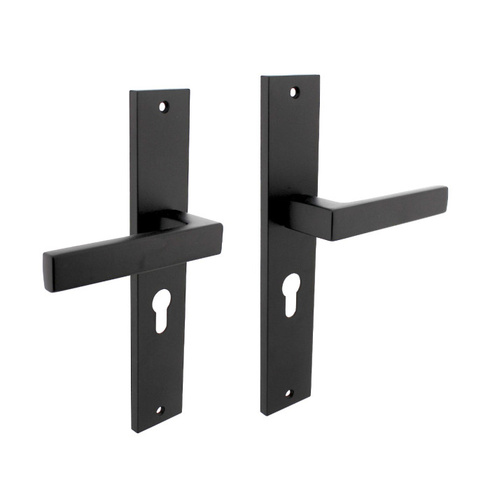 Intersteel Türgriff Hera auf Schild 245x45 mm Profilzylinderloch 55 mm mattschwarz main product photo