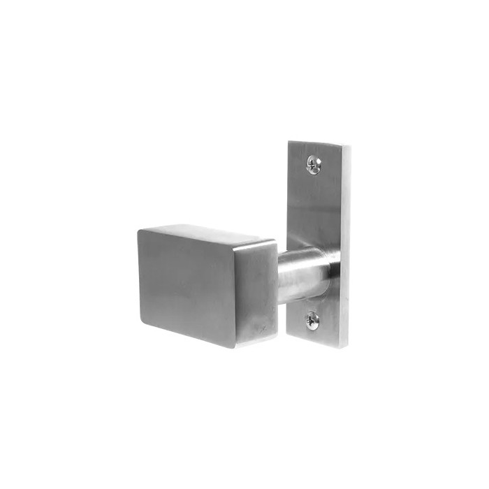 Vierkantknopf mit kurzer Vierkantrosette Edelstahl matt Edelstahl main product photo