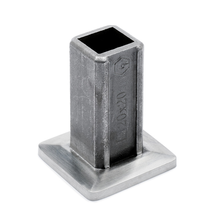 Rohrbefestigungshülse Sibille 20 x 20 mm Edelstahl Design Material Edelstahl main product photo