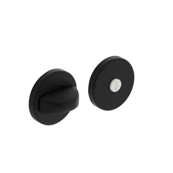 Intersteel Rosette mit Toiletten-/Badezimmerschloss50x7mm Aluminium schwarz main product photo