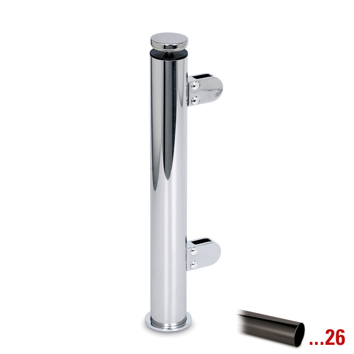 Pfosten Anneroos Endpfosten links 25,4 mm (1") Schwarz Design main product photo