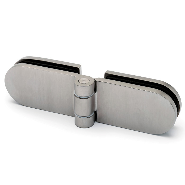 Glastürscharnier Kirstin Glas / Glas Edelstahl Design Material Edelstahl main product photo